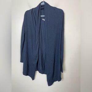 Vince Dark Navy Cashmere blend Waist Tie Open Front Cardigan Size M
